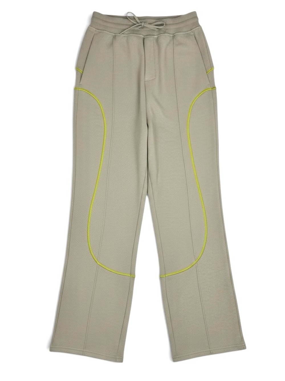 Lululemon SLNSH Heavyweight French Terry Pant Mojave Tan Yellow Piping XS NWOT